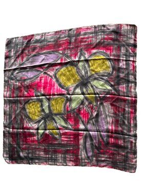 Goth Whimsigoth Vintage Abstract Flower Art Square Women's Fashion Scarf